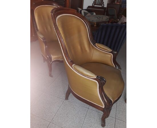Coppia di poltrone Carlo X